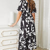 Easy Elegance Abstract Wrap Maxi Dress - Lustreve