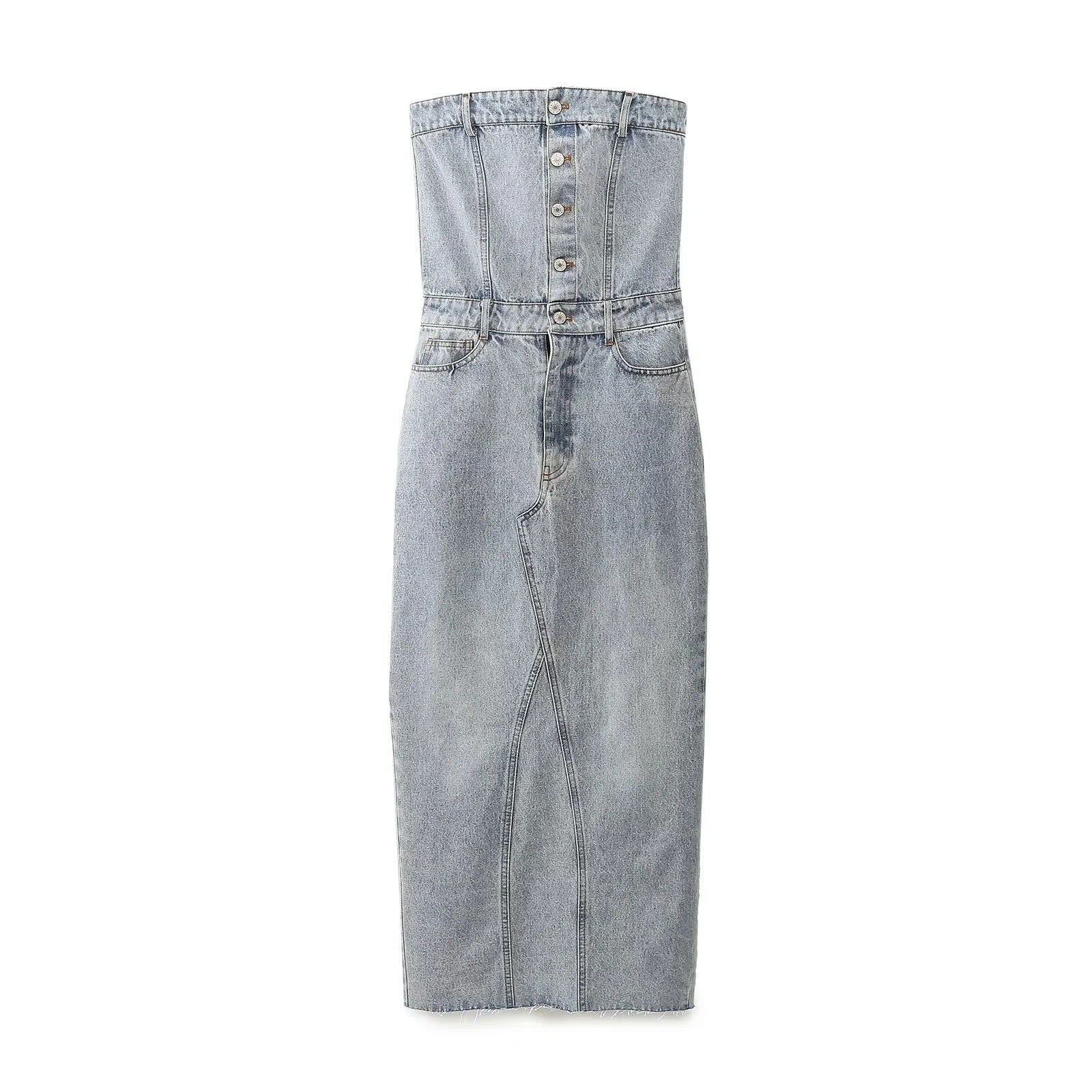 Robe en jean Maeve Sculpted Elegance