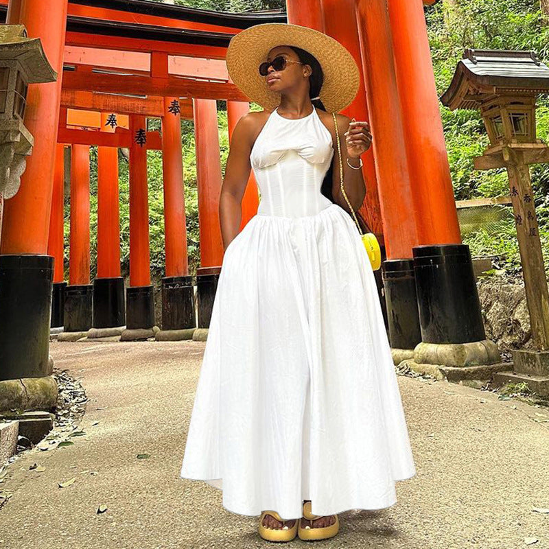 Robe fendue dos nu Lola