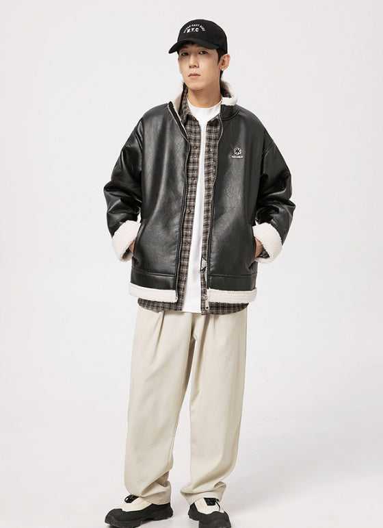 Delilah Washed Faux  Leather  Jacket