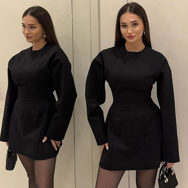 Robe zippée à taille haute Natalia