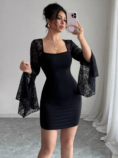 Maeve Lace Bell Sleeve Bodycon Dress