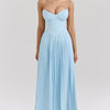 Robe longue bustier froncée Blue Moon Allure
