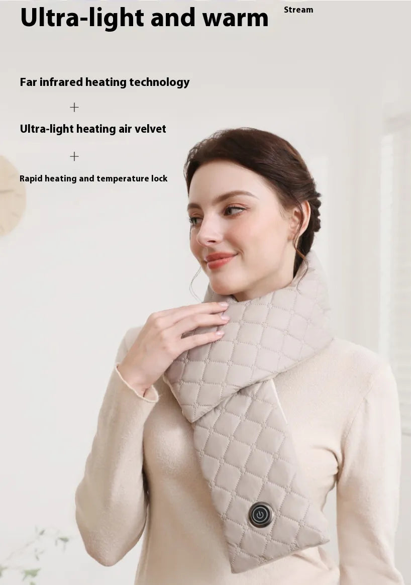 Electric Heating Scarf – 3 Gear USB Heated Thermal Shawl for Men and Women, Outdoor Warm Neck Brace