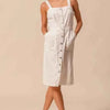 White Pinnafore Sleeveless dress