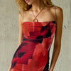 Electric Ivanna Inkblot Slip Mini Dress - Lustreve
