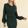 Evergreen Maeve Drape - Front Bodycon Dress - Lustreve