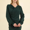 Evergreen Maeve Drape - Front Bodycon Dress - Lustreve