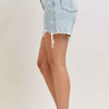 Judy Blue High-Waisted Rigid Magic Dad Short Wwith Cell Phone Back Pockets