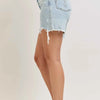 Judy Blue High-Waisted Rigid Magic Dad Short Wwith Cell Phone Back Pockets