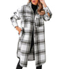 Plaid Button Flannel Long Coat