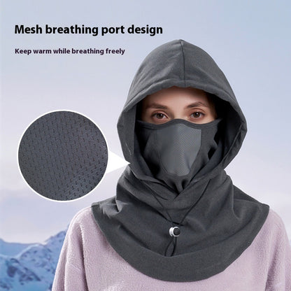 Winter Thermal Fleece Scarf & Ski Face Mask – Windproof Neck Warmer Hood for Outdoor Sports