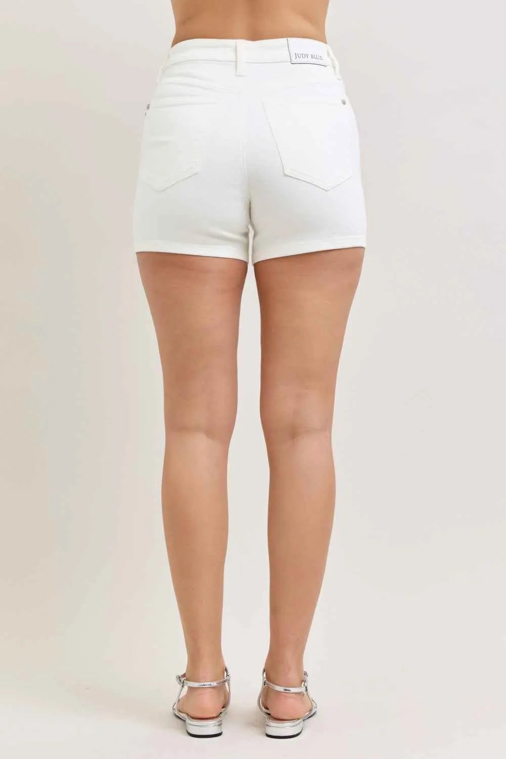 Judy Blue Full Size High-Waisted Slim Short Plus Size