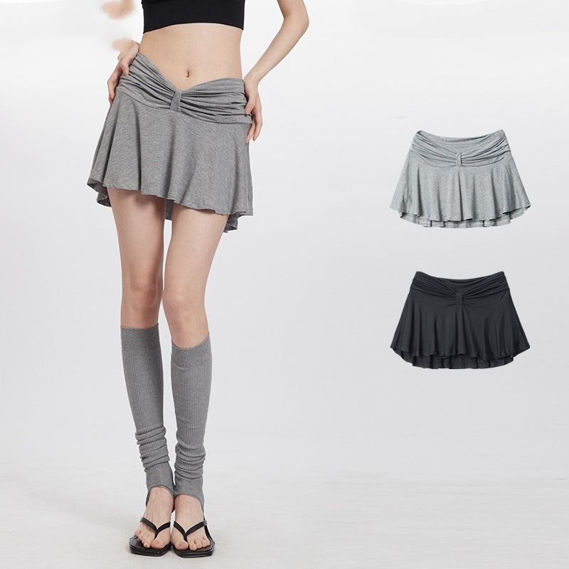 Kiara Ruched  Layered Mini Skirt