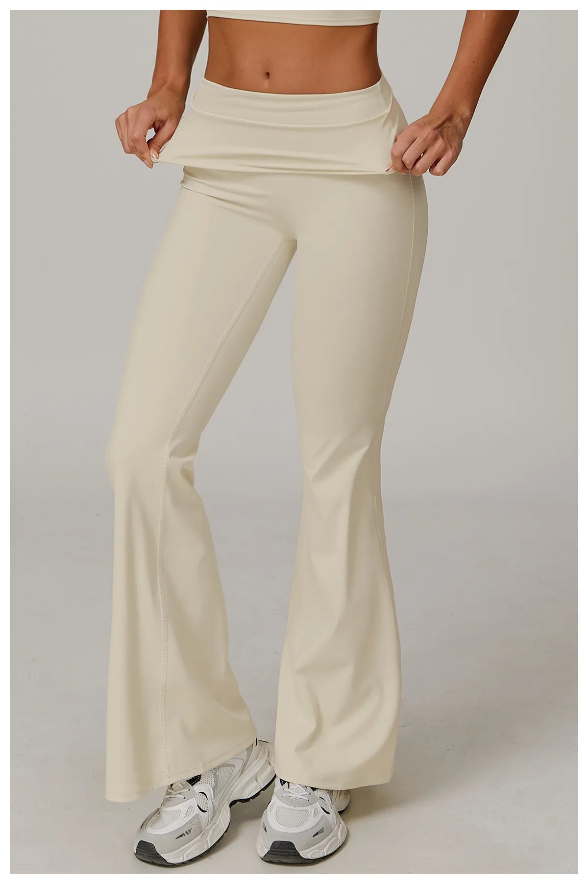 Leggings taille haute à plis