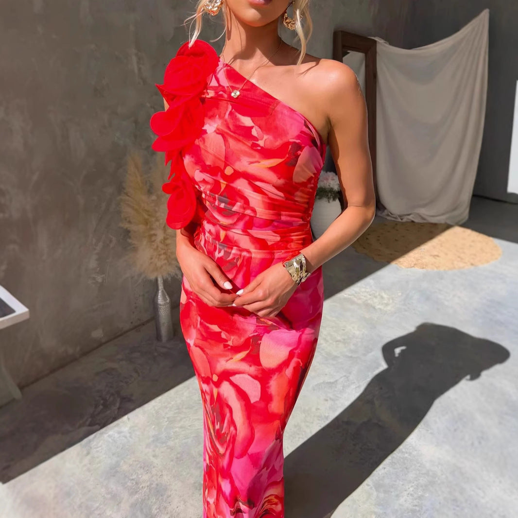 Rosalia Bloom Backless Maxi Dress