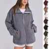 Kim Wool  Lapel Zip-up Coat