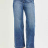 RISEN Elastic Band High Rise Cropped Wide Jeans
