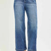 RISEN Elastic Band High Rise Cropped Wide Jeans