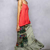 POL Printed Patchwork Embroidered Ruffled Skirt