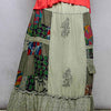 POL Printed Patchwork Embroidered Ruffled Skirt