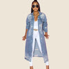 Long Sleeve Raw Hem Denim Jacket