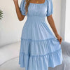 Sky Tiered Flare Dress