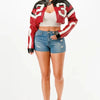 Fast Lane 23 Cropped Moto Jacket – Red - Lustreve