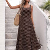 Polka Dot Sleeveless Maxi Dress