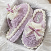 Malibu Bow Plush Slippers