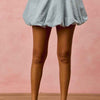 SO ME Denim Bubble Mini Skirt