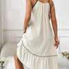 Full Size Tiered Ruffled Lounge Dress with Contrast Trim Plus Size - Lustreve