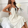 Full Size Tiered Ruffled Lounge Dress with Contrast Trim Plus Size - Lustreve