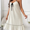 Full Size Tiered Ruffled Lounge Dress with Contrast Trim Plus Size - Lustreve