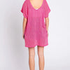 GeeGee Short Sleeve Side Slit Knit Cover Up Dress - Lustreve