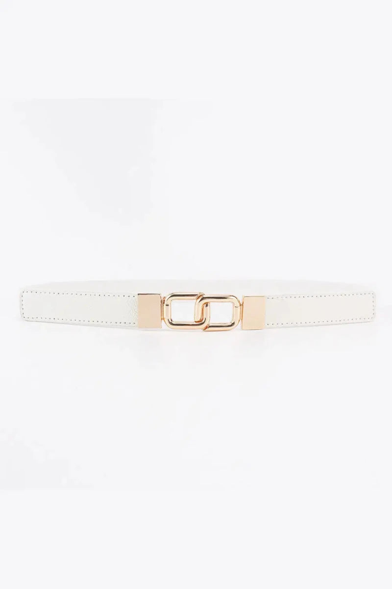 Geometric Double Buckle Elastic Belt - Lustreve