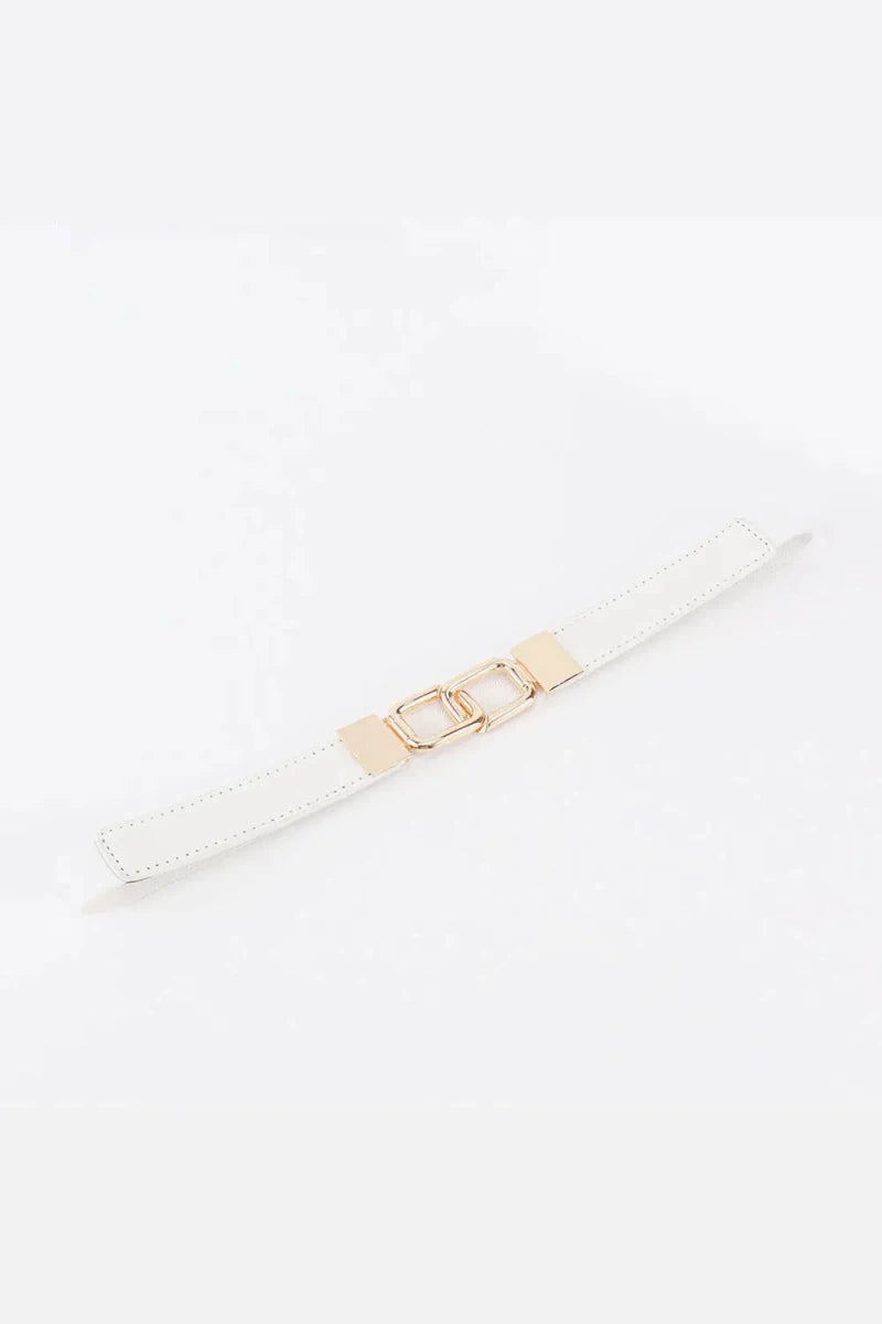 Geometric Double Buckle Elastic Belt - Lustreve