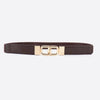 Geometric Double Buckle Elastic Belt - Lustreve