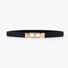 Geometric Double Buckle Elastic Belt - Lustreve
