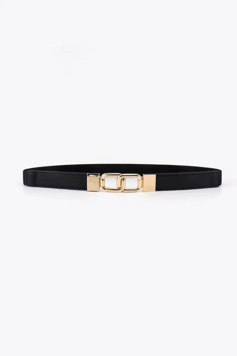 Geometric Double Buckle Elastic Belt - Lustreve