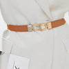 Geometric Double Buckle Elastic Belt - Lustreve