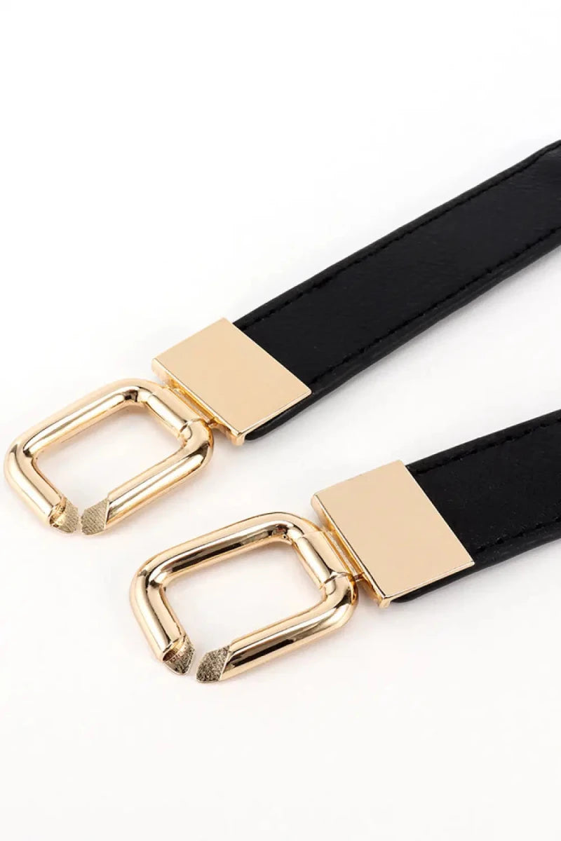 Geometric Double Buckle Elastic Belt - Lustreve