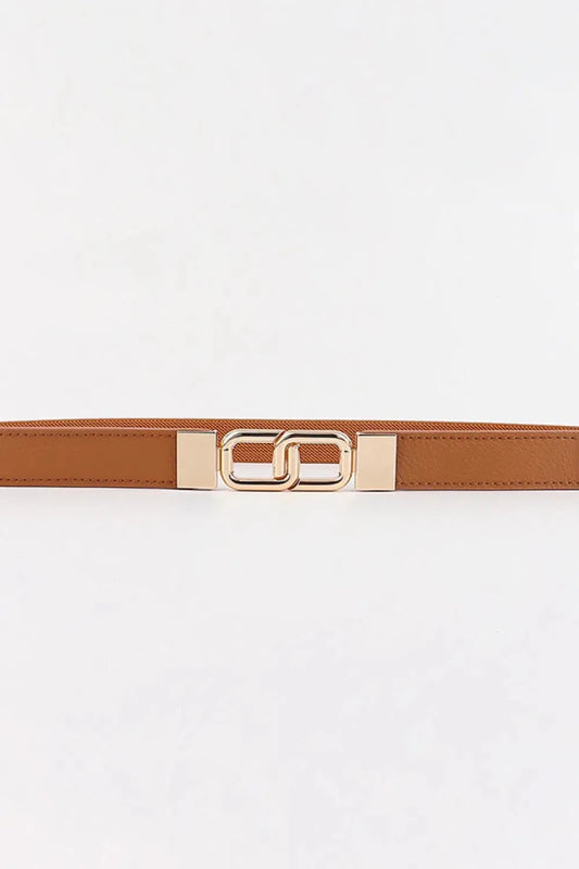Geometric Double Buckle Elastic Belt - Lustreve