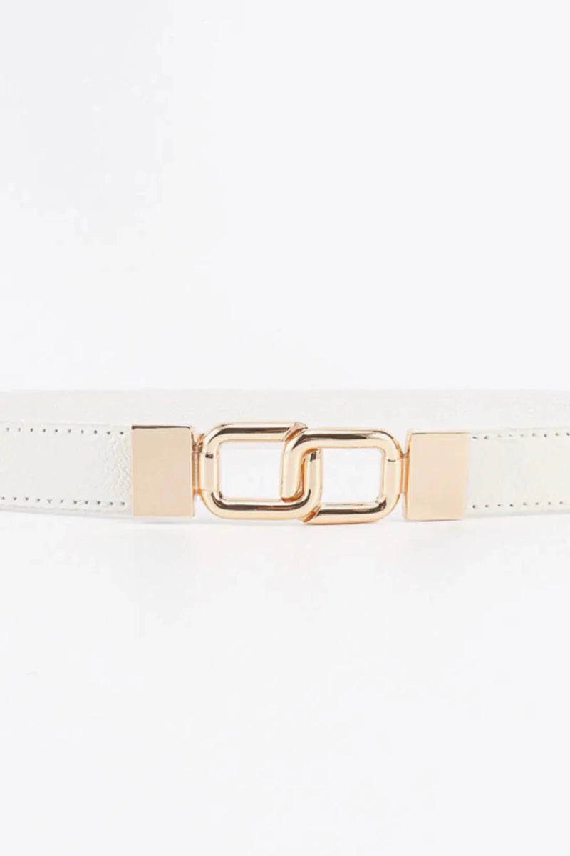 Geometric Double Buckle Elastic Belt - Lustreve