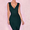 Sculpted Elegance V-Neck Bandage Dress