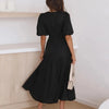 Gracefully Yours Puff - Sleeve Tiered Maxi Dress - Lustreve