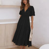 Gracefully Yours Puff - Sleeve Tiered Maxi Dress - Lustreve