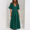 Gracefully Yours Puff - Sleeve Tiered Maxi Dress - Lustreve