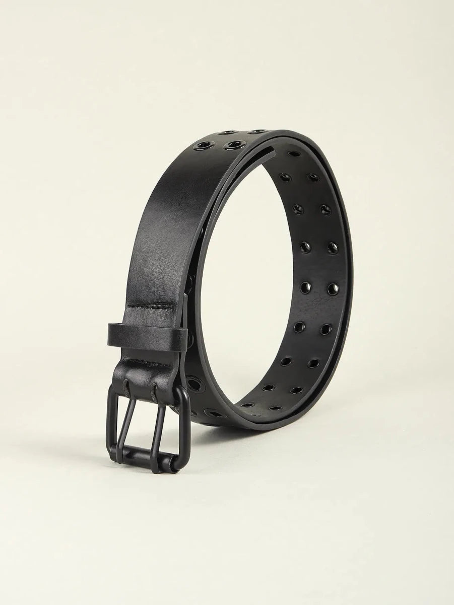 Grommet PU Leather Belt - Lustreve