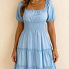Sky Tiered Flare Dress